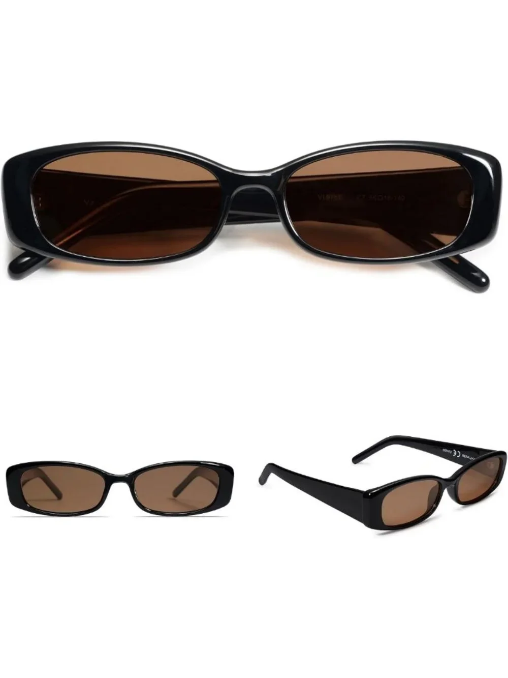 Trendy Polarized Rectangle Sunglasses for Women & Men - Retro 90s Shades